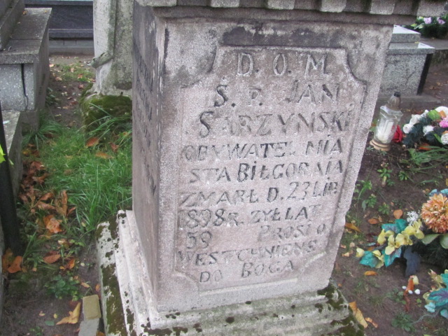 Jan Sarzyński  Biłgoraj - Grobonet - Wyszukiwarka osób pochowanych