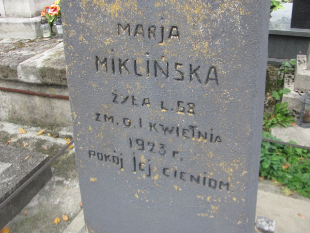 Marja Miklińska  Biłgoraj - Grobonet - Wyszukiwarka osób pochowanych