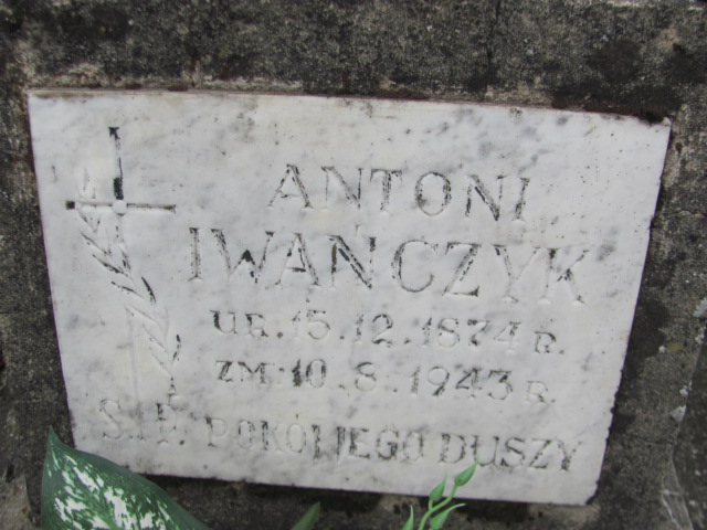 Antoni Iwańczyk  1874 Biłgoraj - Grobonet - Wyszukiwarka osób pochowanych