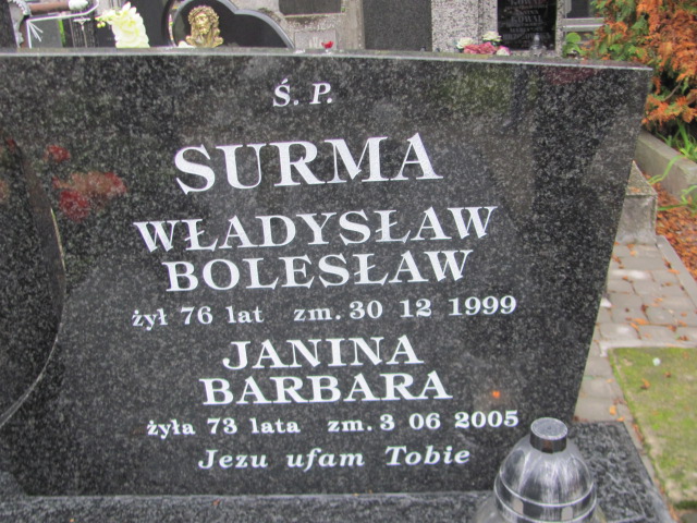 Władysław Bolesław Surma  Biłgoraj - Grobonet - Wyszukiwarka osób pochowanych