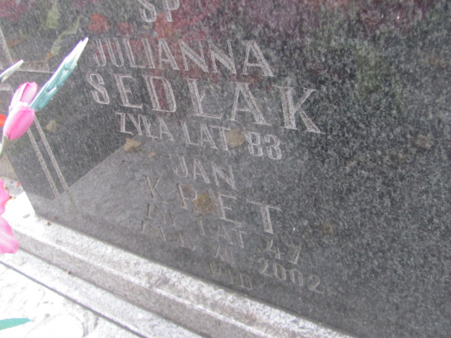 Jan Kręt  Biłgoraj - Grobonet - Wyszukiwarka osób pochowanych