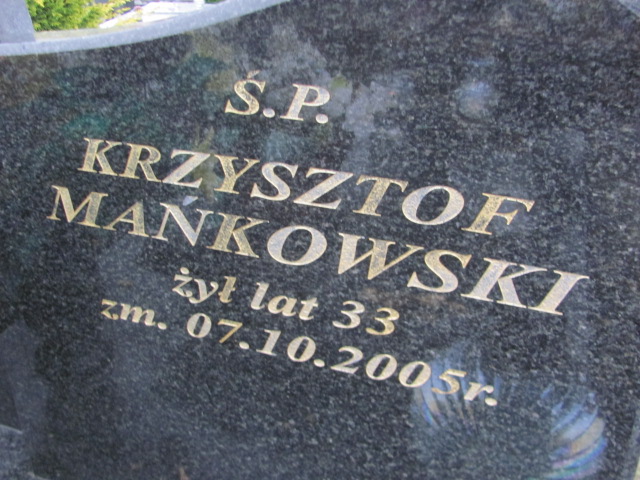 Krzysztof Mańkowski 1972 Biłgoraj - Grobonet - Wyszukiwarka osób pochowanych